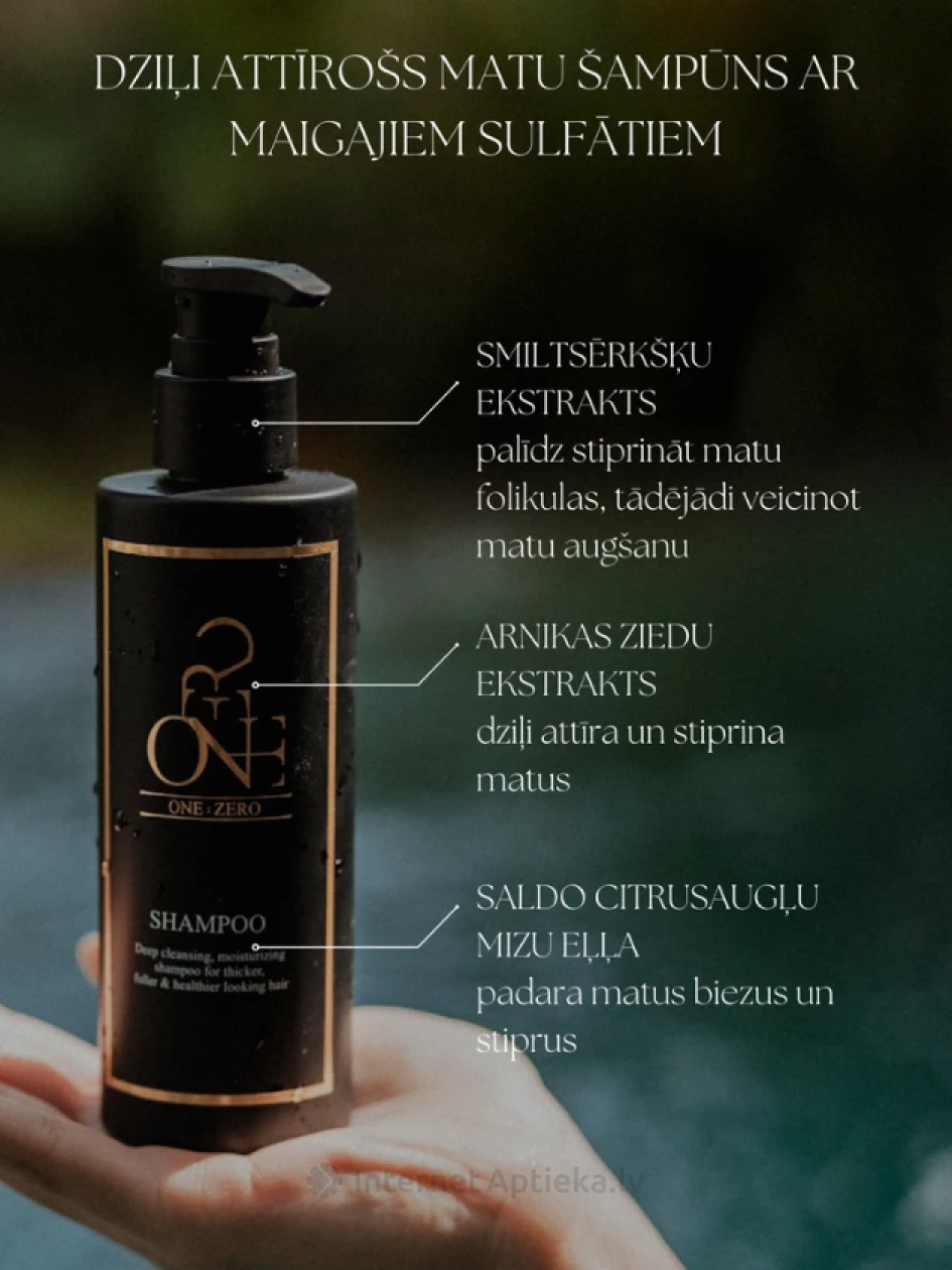 ONE:ZERO Matu šampūns, 200 ml | internetaptieka.lv