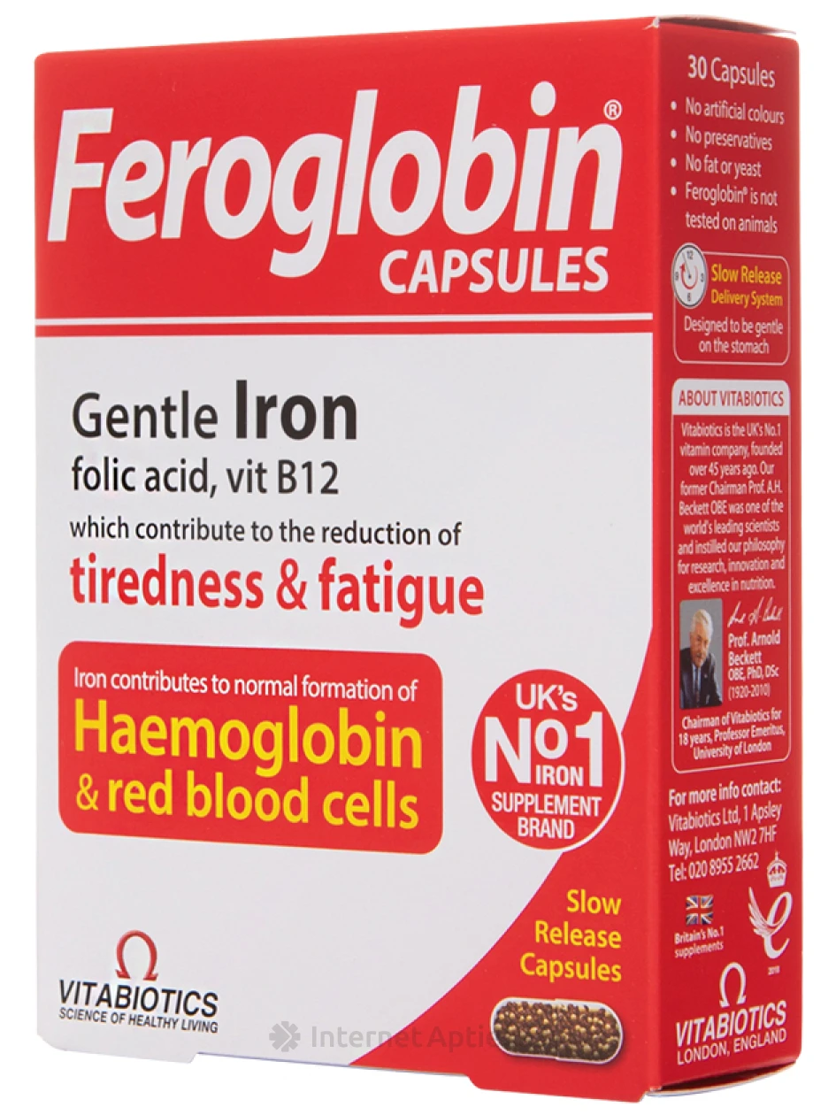 Feroglobin B12, 30 капсул | internetaptieka.lv