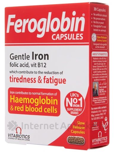 Feroglobin B12, 30 капсул | internetaptieka.lv