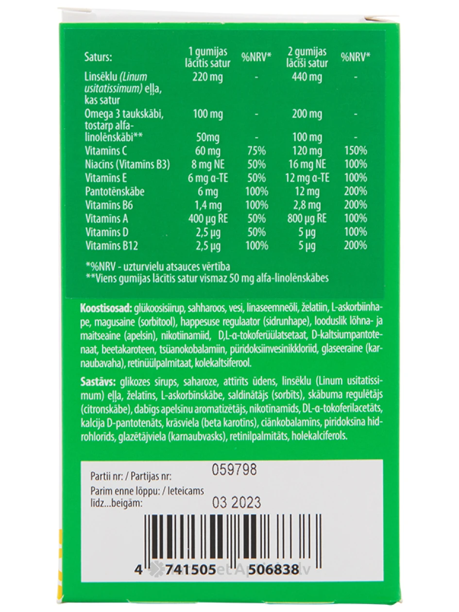 FORMULA VITALE KIDS+ MEGA Lācīši, 60 gb. | internetaptieka.lv