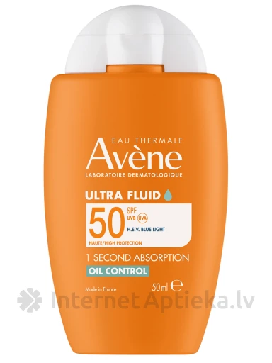 AVENE SUN Ultra-fluīds taukainai sejas ādai SPF50, 50 ml | internetaptieka.lv