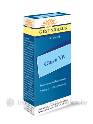 GLUCO VIT, 30 tabletes | internetaptieka.lv