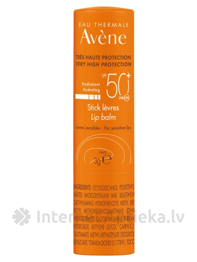 Avene Sun бальзам для губ SPF 50+, 3 г | internetaptieka.lv