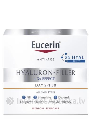 Eucerin Hyaluron-Filler дневной крем для всех типов кожи SPF 30, 50 мл | internetaptieka.lv