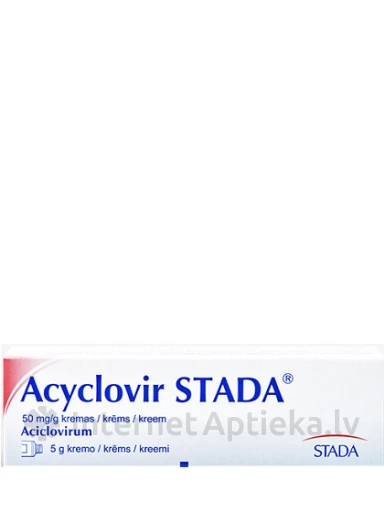 Acyclovir 5% krēms (herpes ārstēšanai), 5 g | internetaptieka.lv