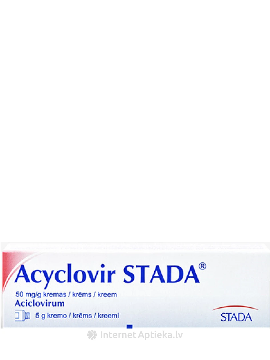 Acyclovir 5% крем (для лечения герпес), 5 г | internetaptieka.lv