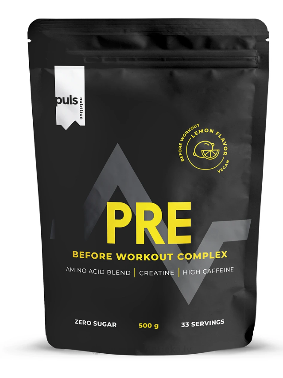 Puls pre workout Pulveris Complex lemon, 500 g | internetaptieka.lv