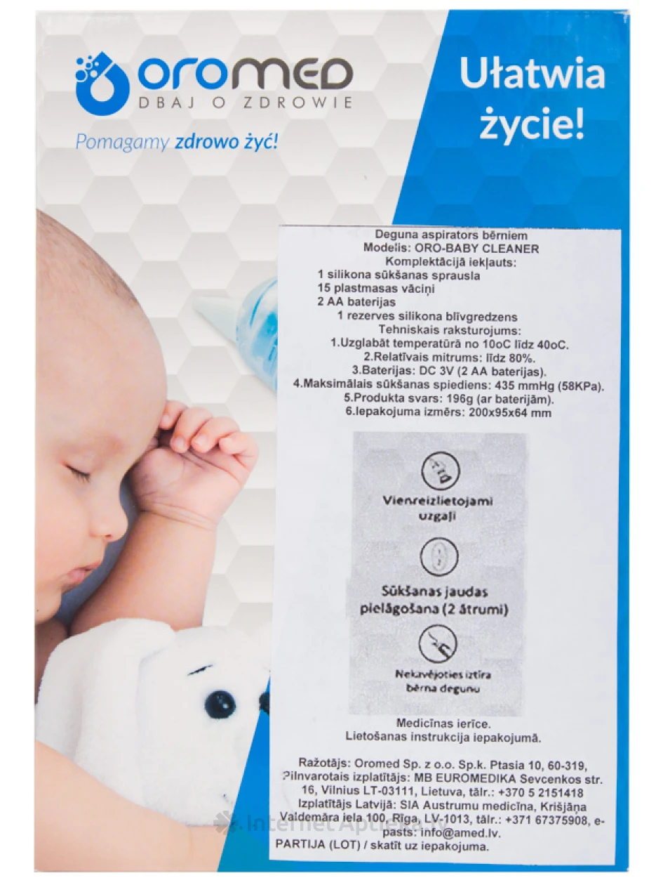 Oromed ninaaspiraatori ORO beebile, 1 tk. | internetaptieka.lv