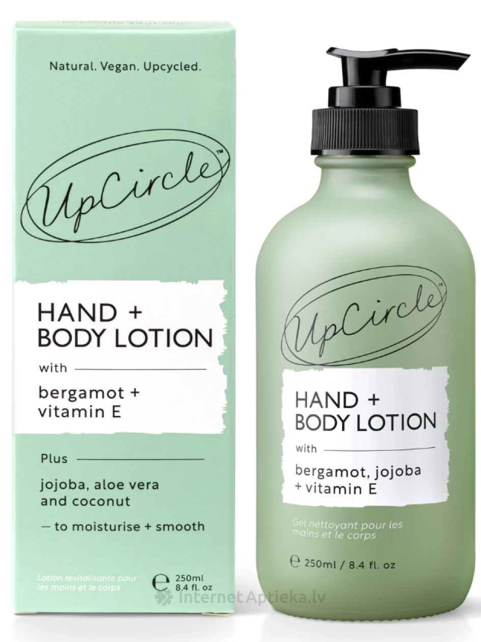UpCircle käte- ja kehakreem bergamoti ja E-vitamiiniga, 250 ml | internetaptieka.lv