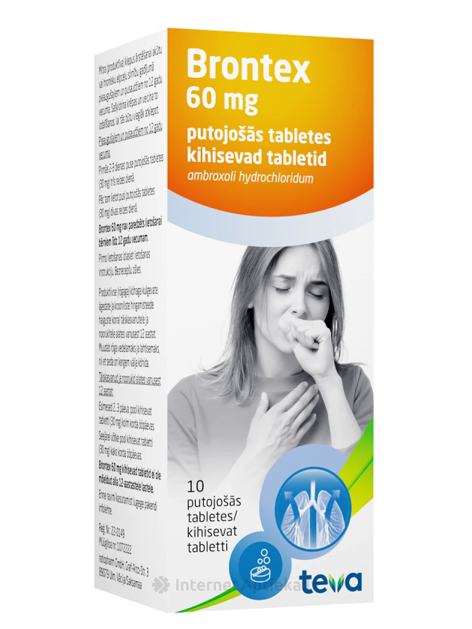 Brontex 60 mg, 10 putojošās tabletes | internetaptieka.lv