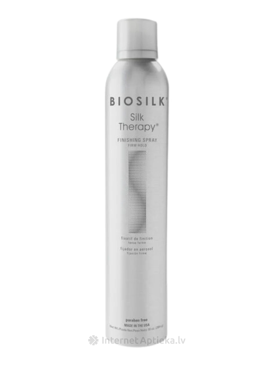 BIOSILK Silk Therapy Finishing Spray Firm Hold - tugeva fikseerimise juukselakk, 284 g | internetaptieka.lv