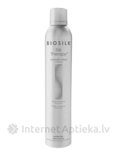 BIOSILK Silk Therapy Finishing Spray Firm Hold - stipras fiksācijas matu laka, 284 g | internetaptieka.lv