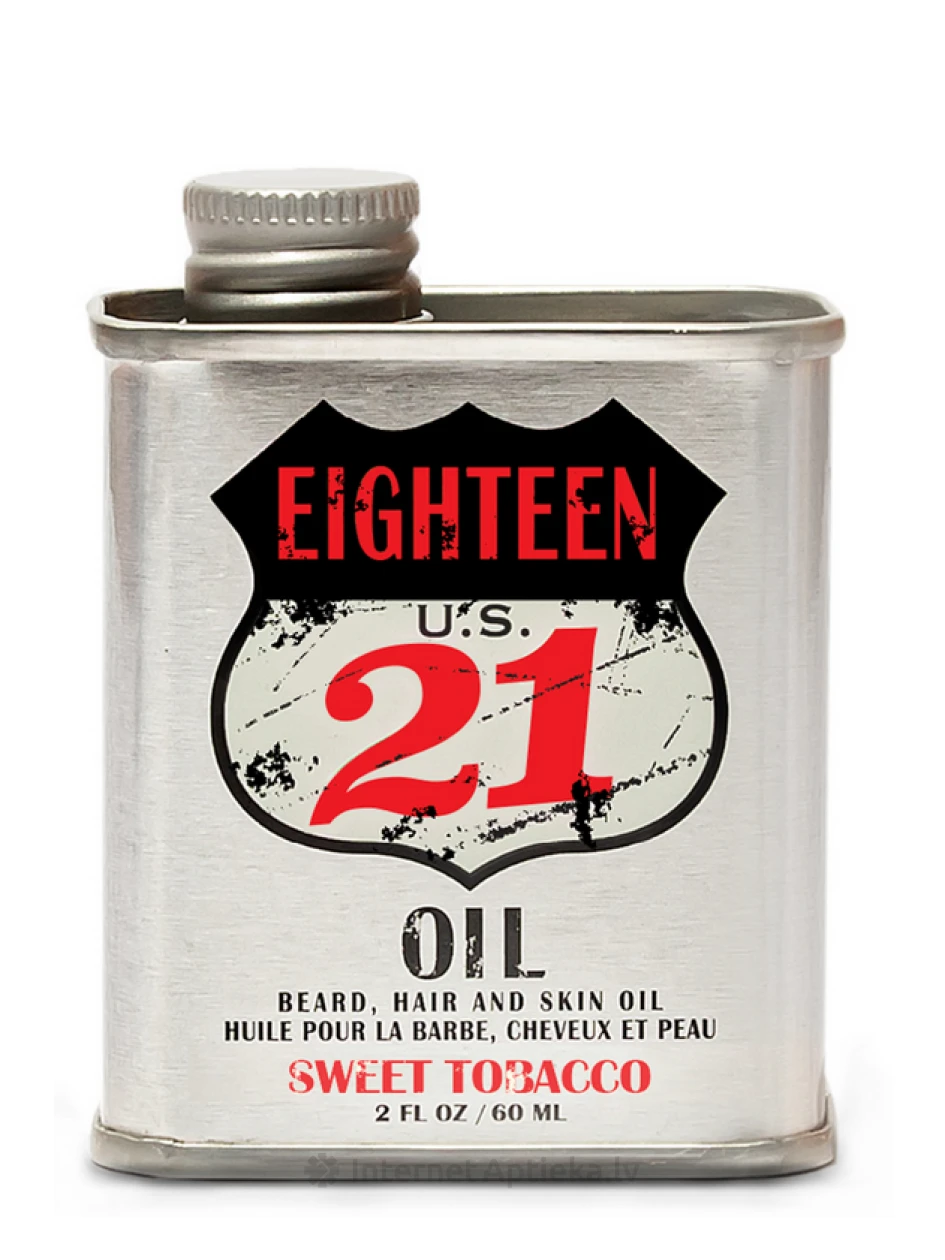 18.21 MAN MADE Trīs vienā viegla mitrinoša eļļa ar saldas tabakas aromātu, 60 ml | internetaptieka.lv