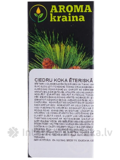 Seedri eeterlik õli, 10 ml | internetaptieka.lv