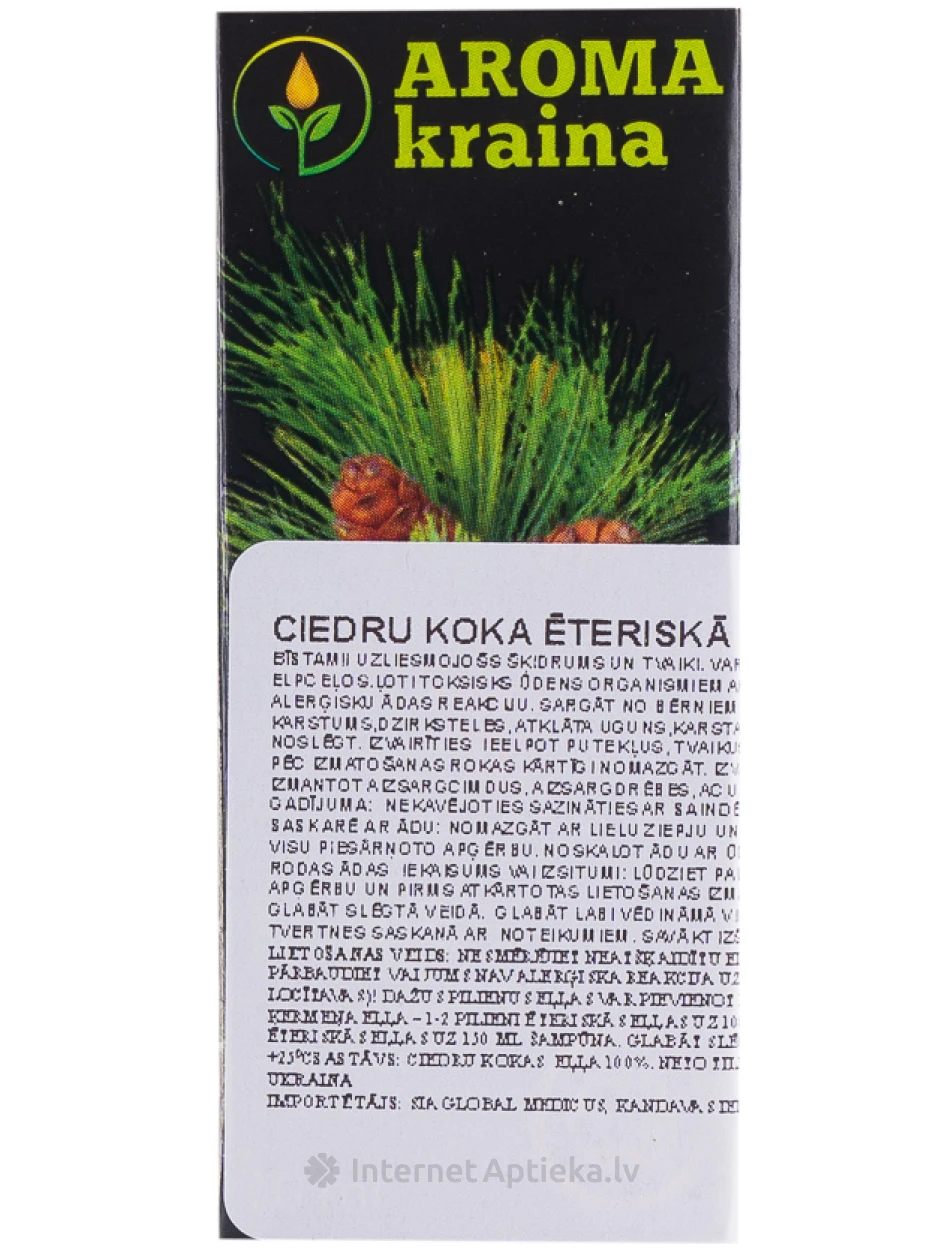 Seedri eeterlik õli, 10 ml | internetaptieka.lv