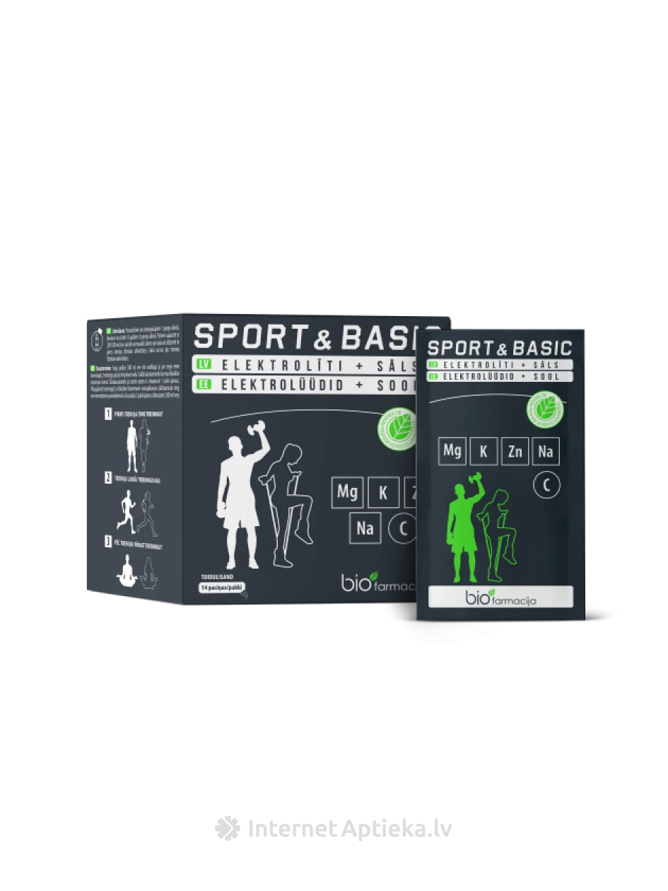 Biopharmaceuticals Magnesium+Kaalium Sport&Basic pulber, 14 pakki | internetaptieka.lv