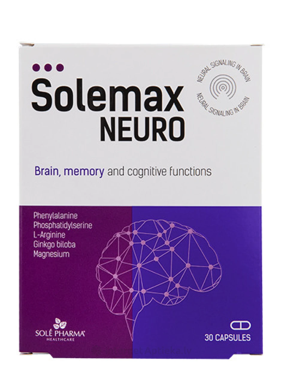 Solemax Neuro, 30 капсул | internetaptieka.lv