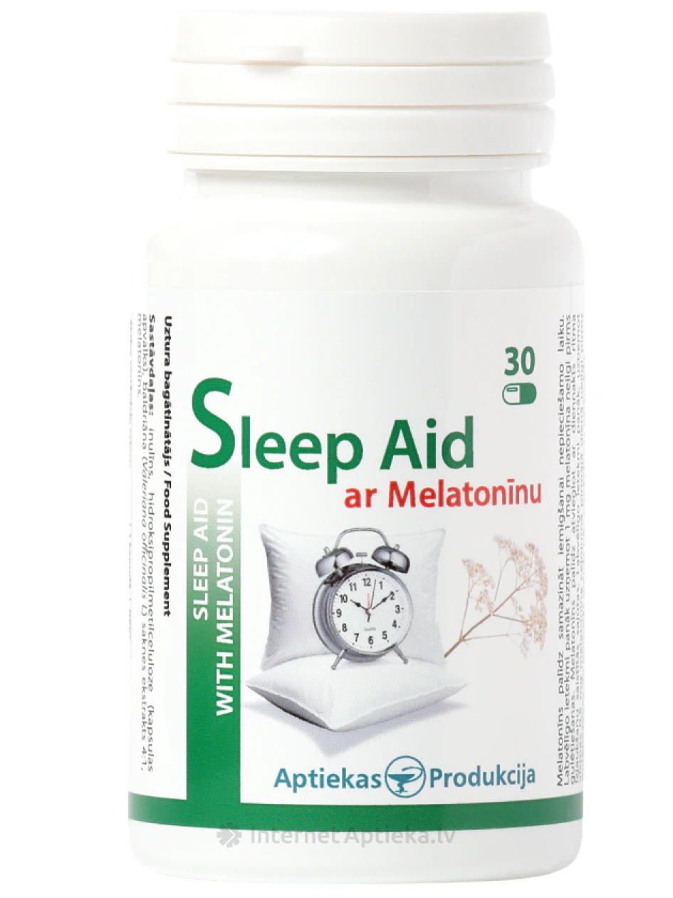Sleep Aid ar melatonīnu, 30 kapsulas | internetaptieka.lv