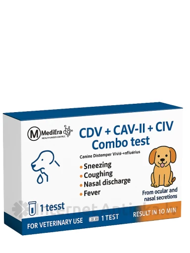 MediEra CDV + CAV-II + CIV Antigeeni kombineeritud kiirtest (eritised) | internetaptieka.lv