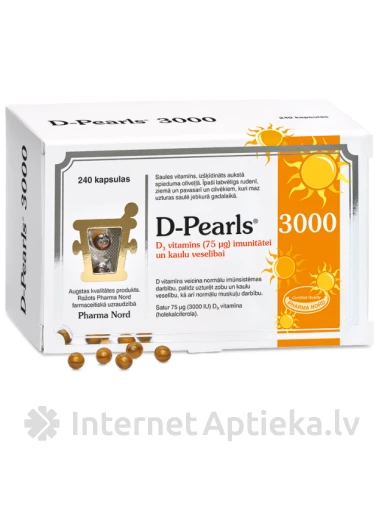 D-Pearls 3000, 240 kapslit | internetaptieka.lv