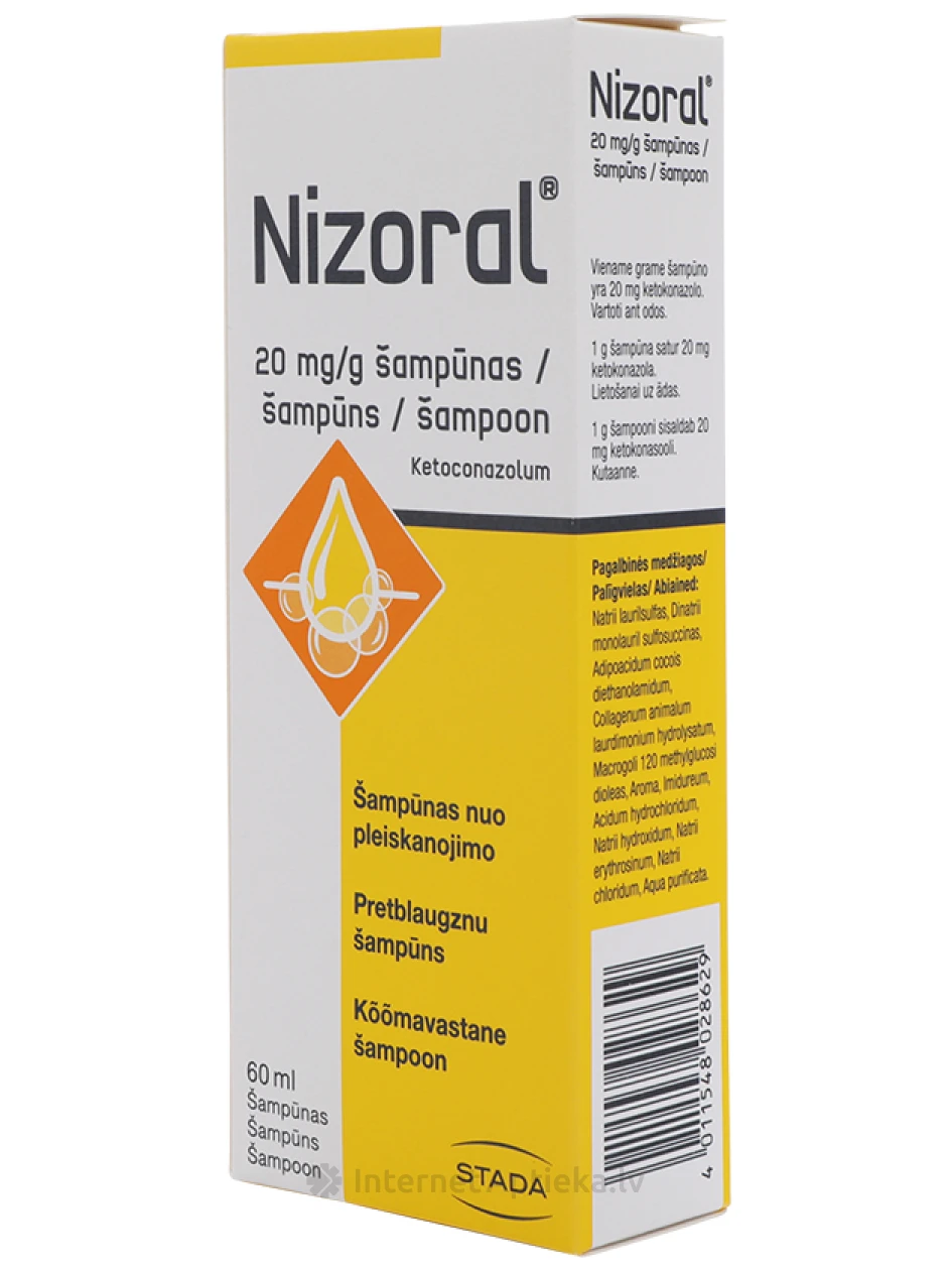 Nizorali šampoon 20 mg/g, 60 ml | internetaptieka.lv