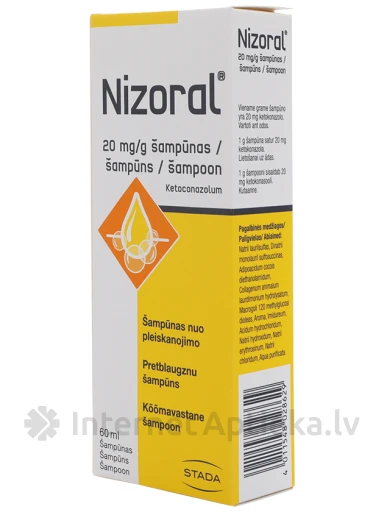 Nizoral šampūns 20 mg/g, 60 ml | internetaptieka.lv