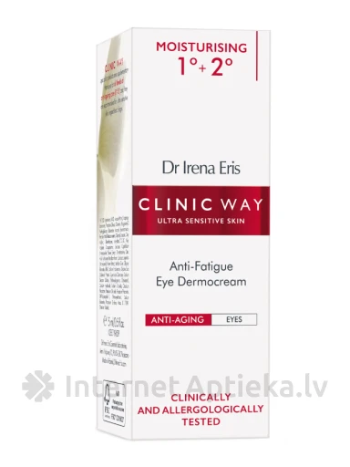 Clinic Way 1+2 Hyaluronic smoothing крем для глаз, 15 мл | internetaptieka.lv