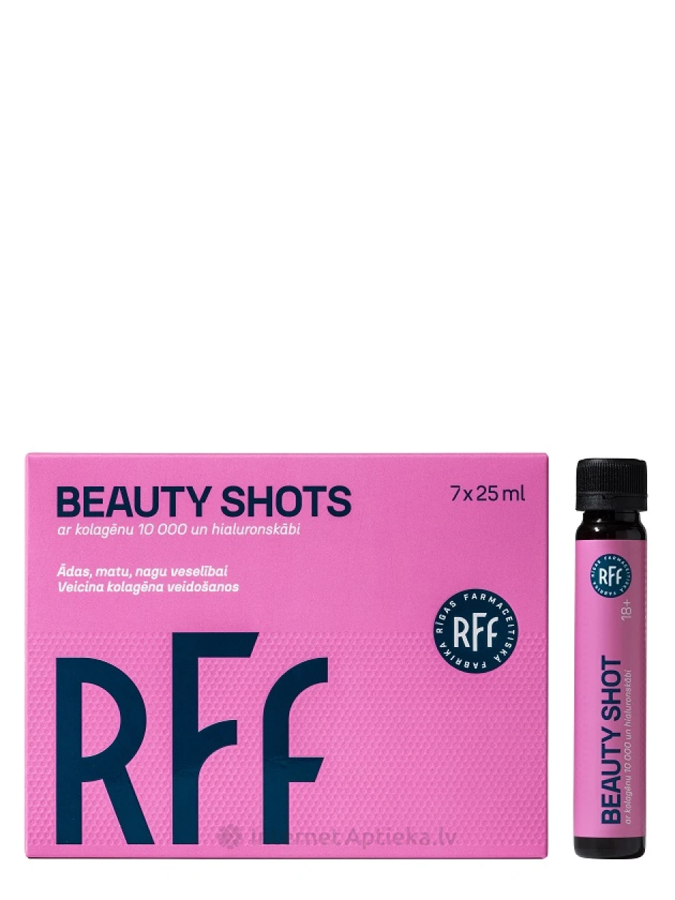 Beauty shots kollageeni 10 000 ja hüaluroonhappega, 7x25 ml | internetaptieka.lv