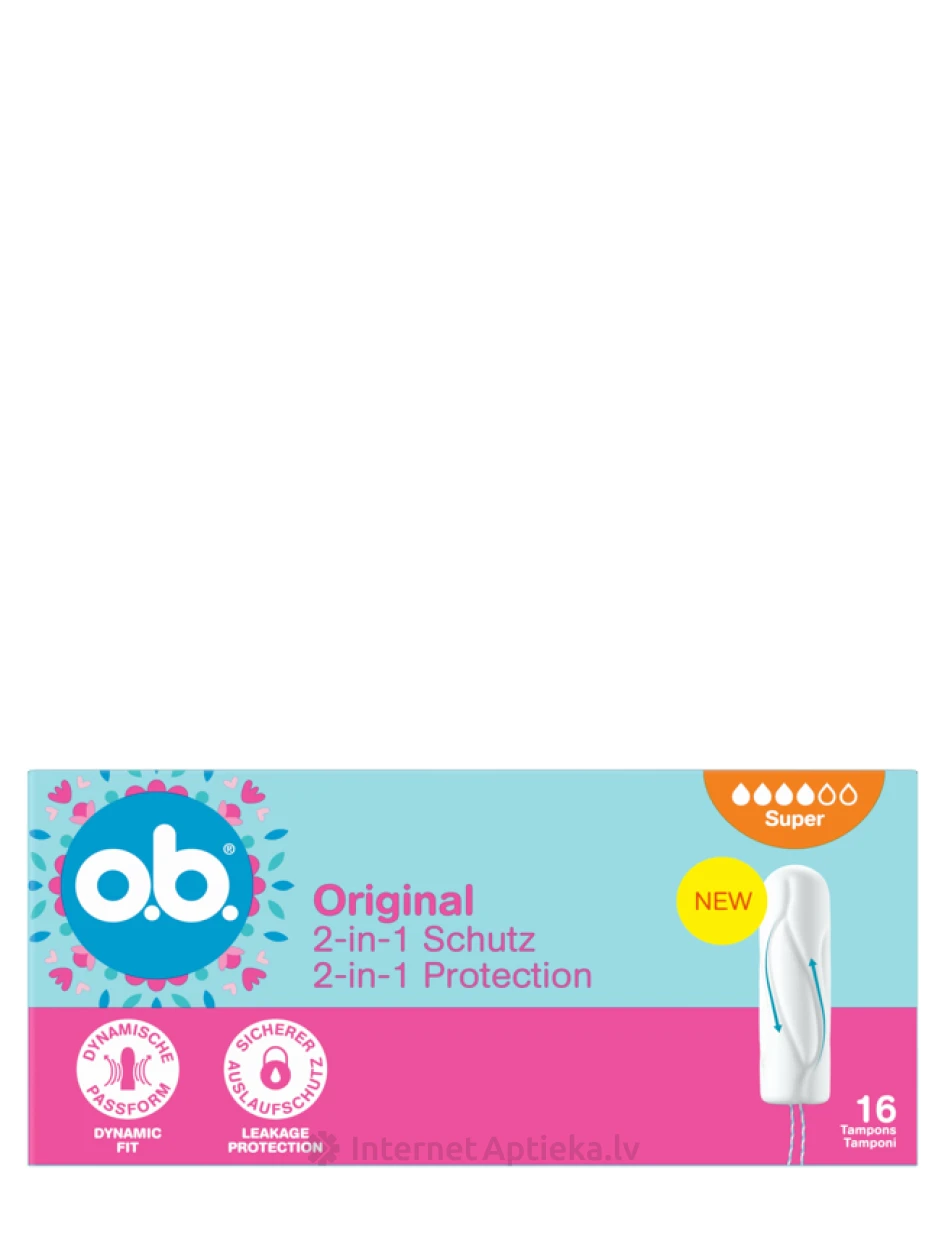 OB Гигиенические тампоны Original Super, 16 шт. | internetaptieka.lv