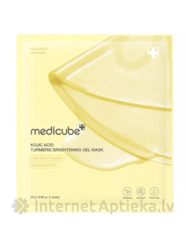 Medicube kojiko rūgšties ir ciberžolės skaistinamoji gelinė kaukė, 1 vnt. | internetaptieka.lv