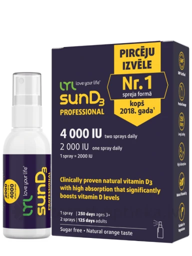 LYL sunD3 PRO 4000 SV | 2000 SV (250 devas), sprejs, 50 ml | internetaptieka.lv