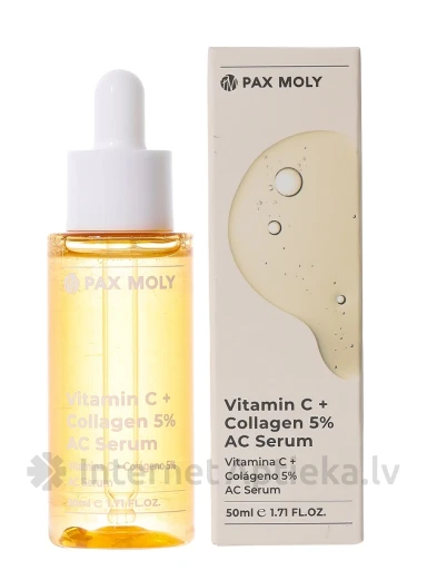 PAX MOLY Serums sejai AC Vit.C+5% Collagen, 50 ml | internetaptieka.lv