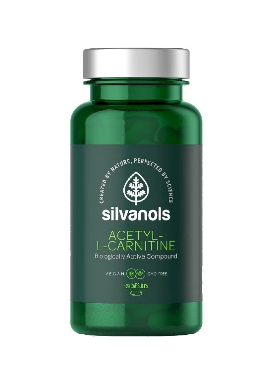 Silvanols Atsetüül-L-karnitiin, 120 kapslit | internetaptieka.lv