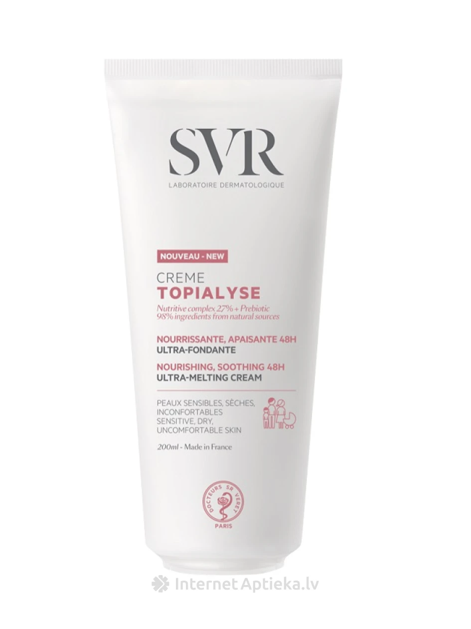 SVR Topialyse увлажняющий крем для сухой и раздражённой кожи, 200 мл | internetaptieka.lv