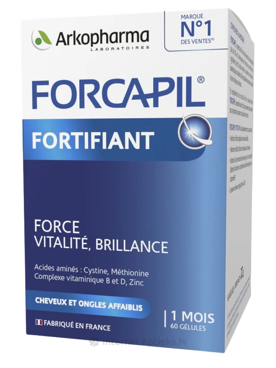 FORCAPIL® FORTIFIANT kapslid juustele ja küüntele, 60 tk. | internetaptieka.lv
