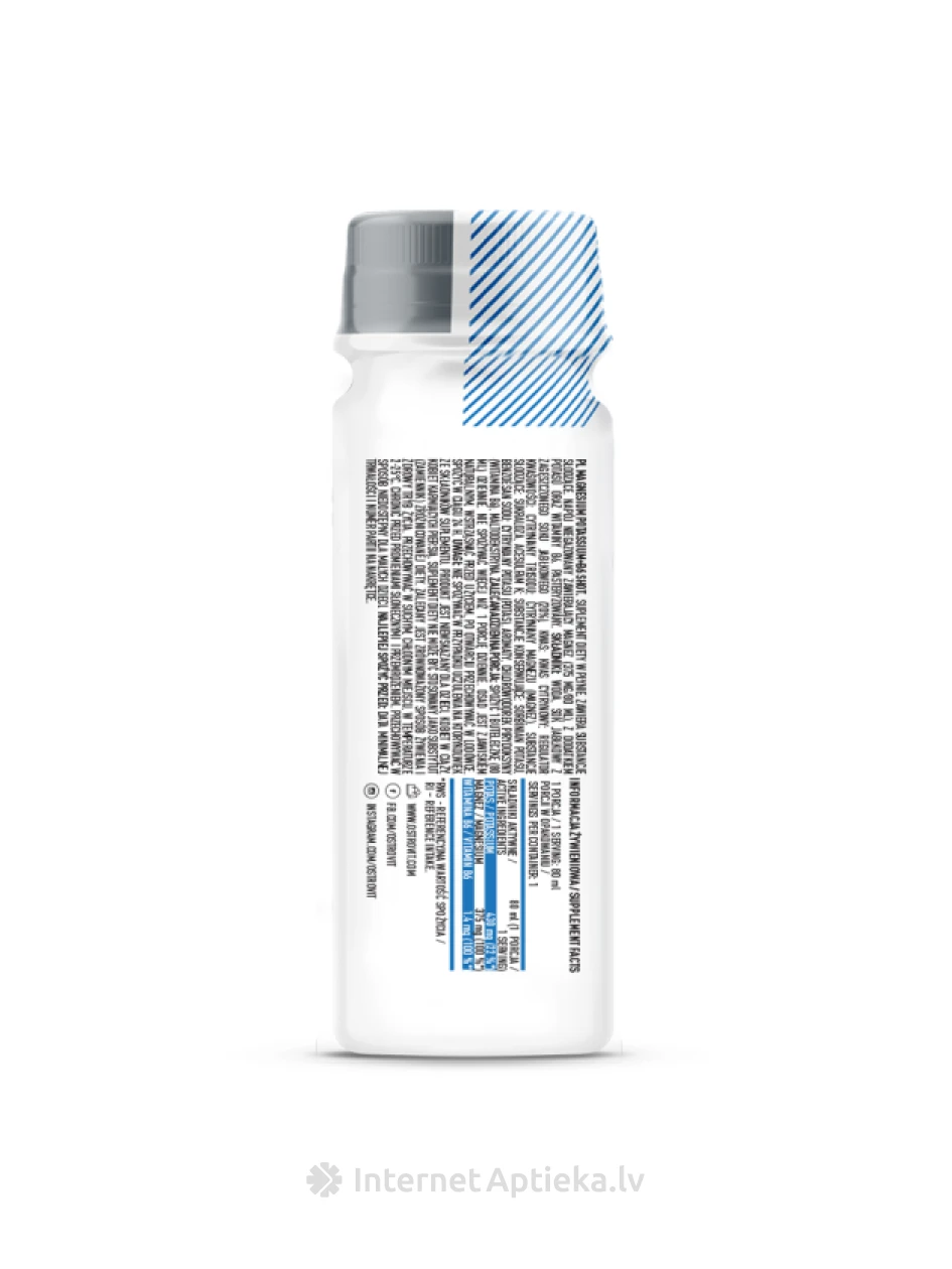 OstroVit Magnesium Potassium + B6 shot ampulas 80 ml, 20 gb. | internetaptieka.lv