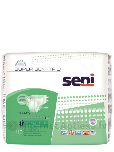 Seni Super Trio Подгузники Large, 10 шт. | internetaptieka.lv