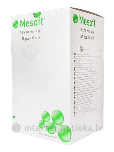 Mesoft sterilas ķirurģiskās salvetes 10 x 10 cm, 150 gb. | internetaptieka.lv