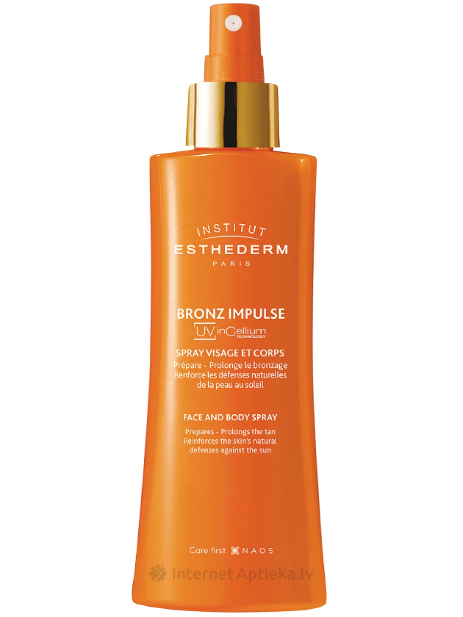 Institut Esthederm Bronz Impulse Face&Body sprejs, 150 ml | internetaptieka.lv