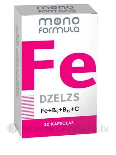 Mono Formula - Dzelzs, 30 kapsulas | internetaptieka.lv