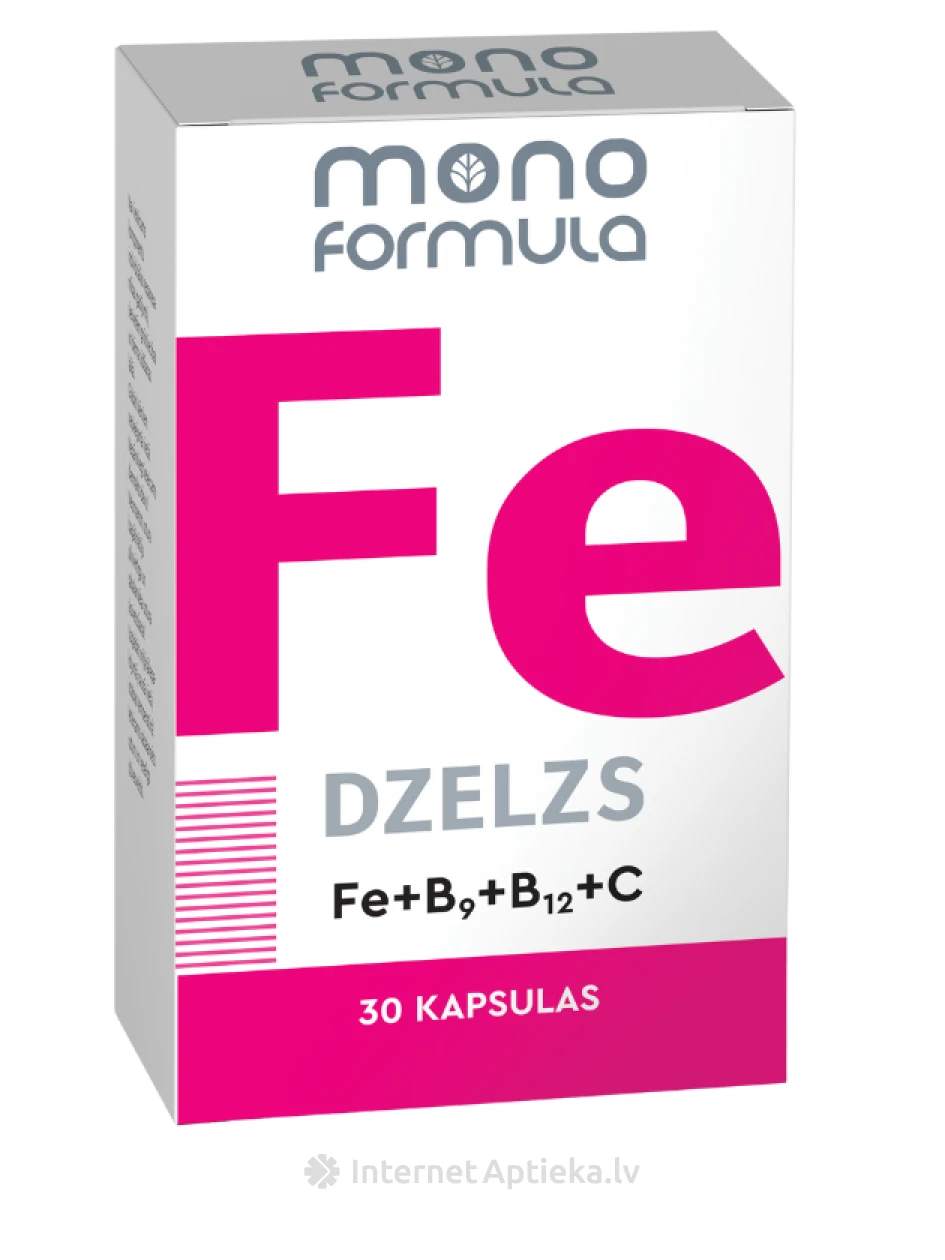 Mono Formula - Dzelzs, 30 kapsulas | internetaptieka.lv