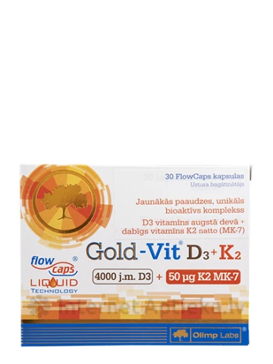 Olimp Labs Gold-Vit D3+K2, 30 kapsulas | internetaptieka.lv