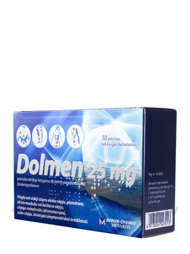 Dolmeni graanulid, 25 mg, 10 pakki | internetaptieka.lv