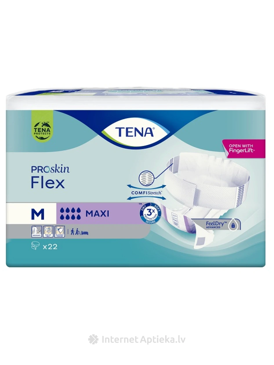Tena Flex Maxi M ar jostu stiprināmas augstākās uzsūktspējas biksītes, 22 gb. | internetaptieka.lv