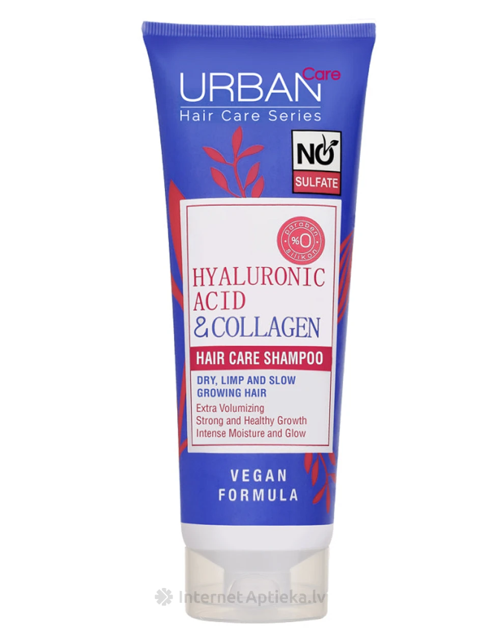 Urban Care Hüaluroonhappe ja kollageeniga juuksehooldusšampoon, 250 ml | internetaptieka.lv