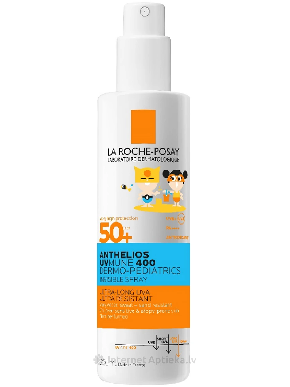 La Roche Posay anthelios uvmune 400 невидимый спрей SPF 50+, 200 мл | internetaptieka.lv