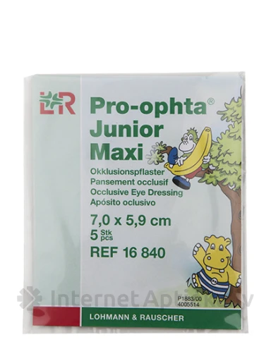 Pro-ophta Junior Maxi acu plāksteris 7 x 5.9 cm, 5 gb. | internetaptieka.lv