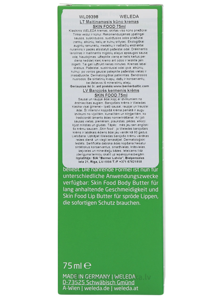 Weleda naha toidukreem, 75 ml | internetaptieka.lv
