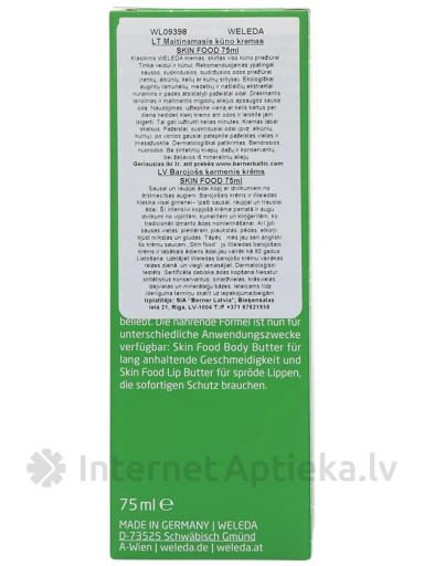 Weleda skin food krēms, 75 ml | internetaptieka.lv