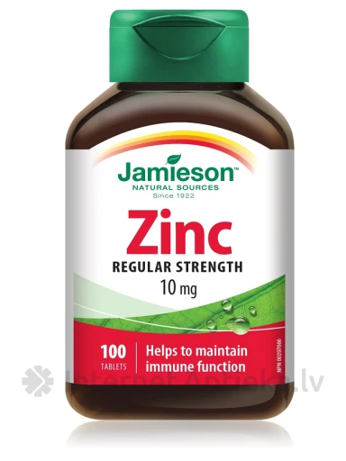 Jamieson Zinc 10mg tabletes, 100 gb. | internetaptieka.lv